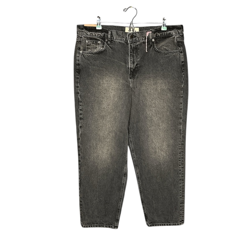 NWOT Boden Low Rise Straight Leg Black Boyfriend Jeans Size Womens Waist 30